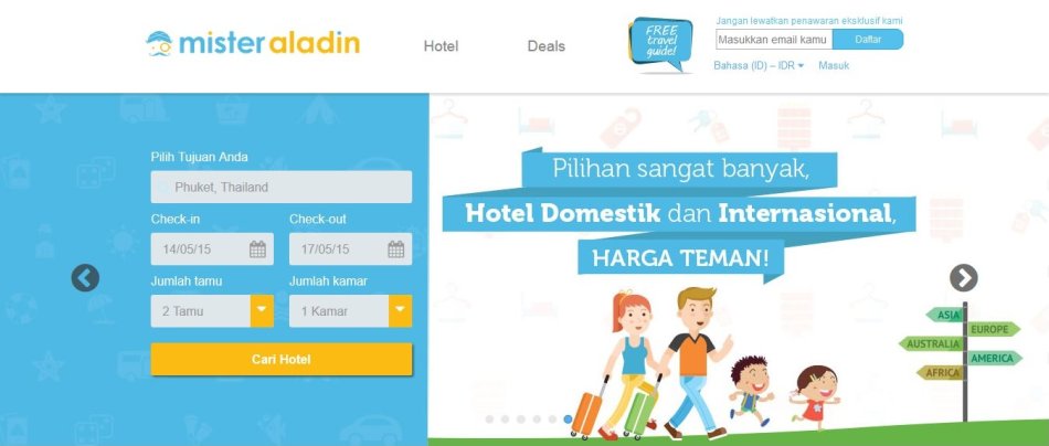 Isi form sesuai rencana perjalanan, lalu klik "Cari Hotel"