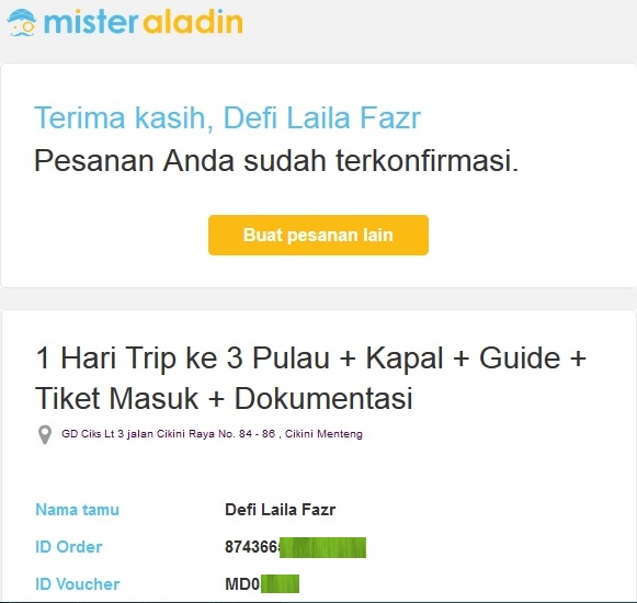 Akhirnya datang juga emailnya :D
