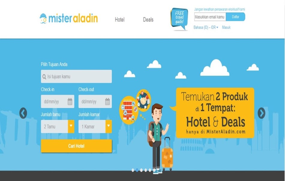 Tampilan website Mister Aladin di misteraladin.com